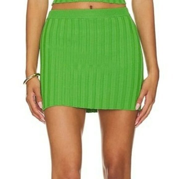 Lovers And Friends Atiane Rib Skirt - Green